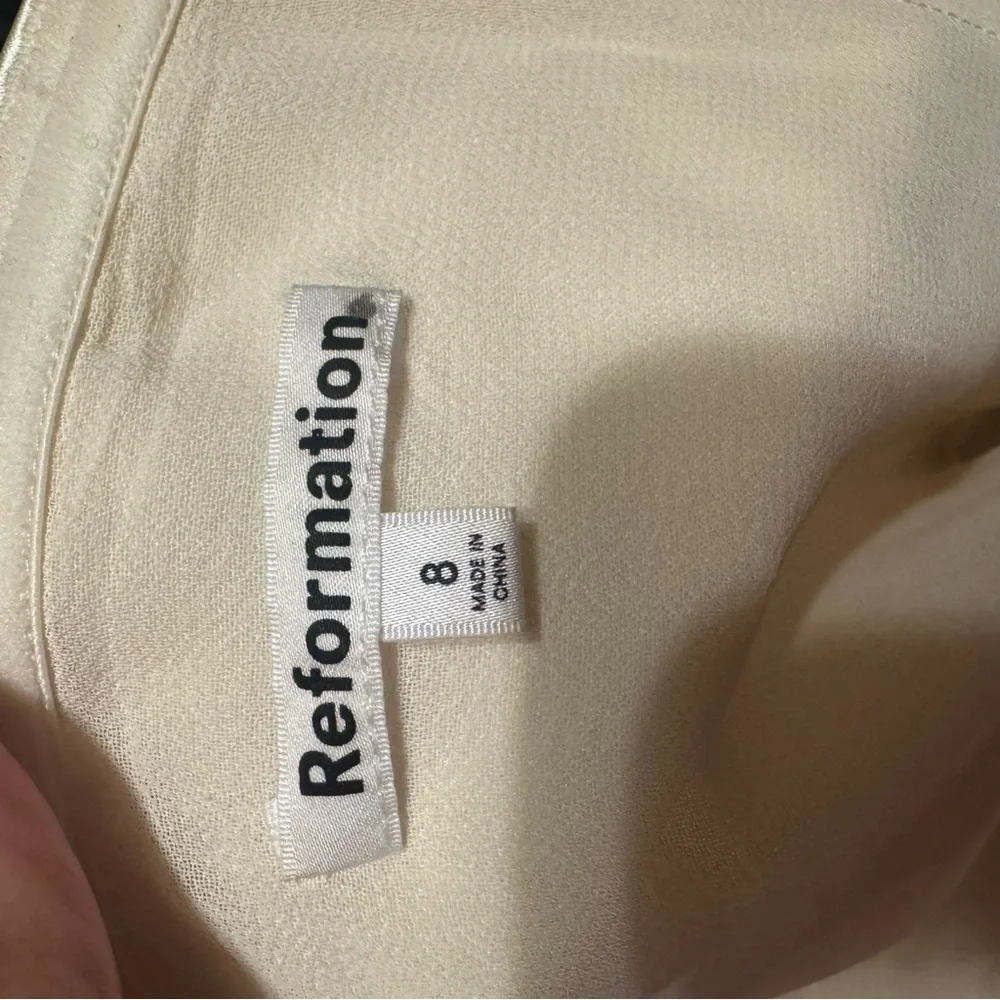 Reformation x New York City Ballet Jaclyn Cream Satin corset Top size 8 - Picture 5 of 7